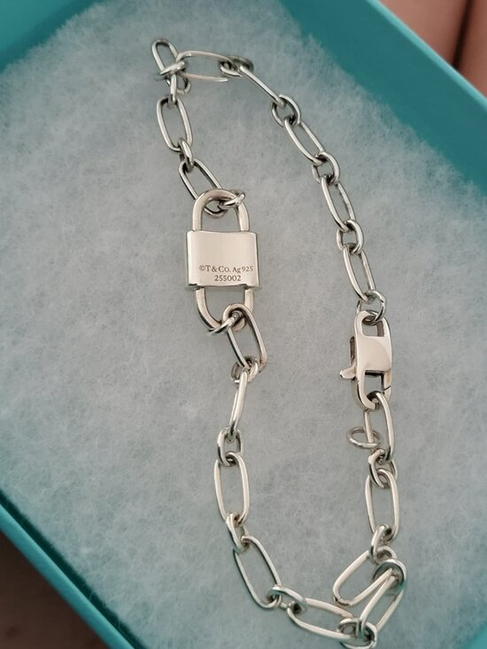 Tiffany & Co. Jewelry - Tiffany & Co Tiffany Double Lock Bracelet in Sterling Silver small medium